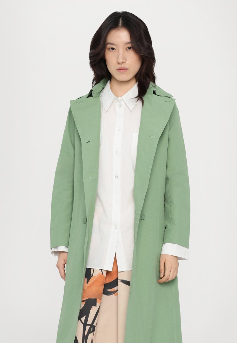 Trench Vert Free People Taille M - Lyocell Et Coton - Occasion Très Bon état