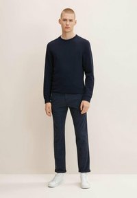 TOM TAILOR DENIM - Chinos - dark navy check Miniatyrbild 1