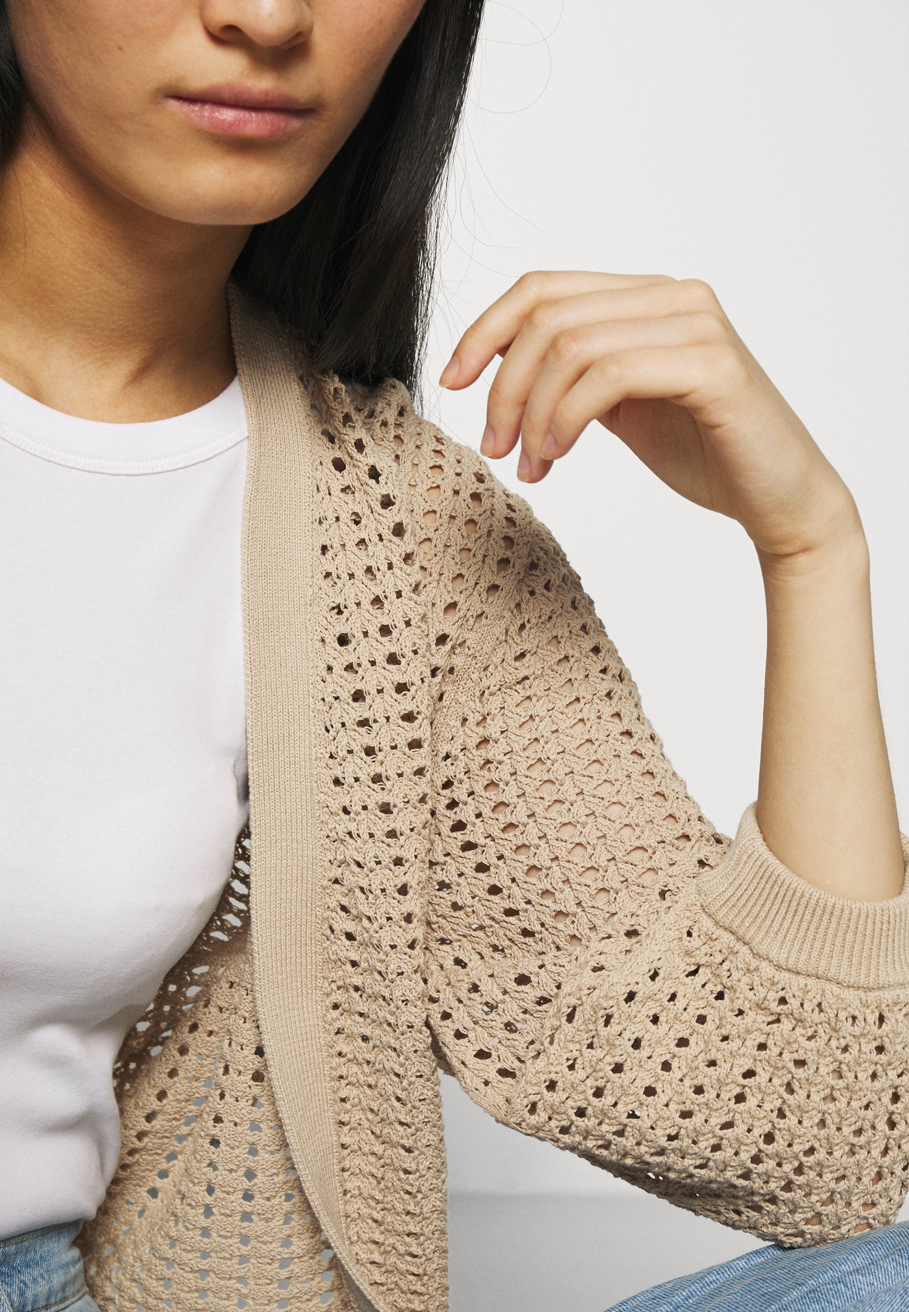 ARKET FINE KNIT - Cardigan - beige 