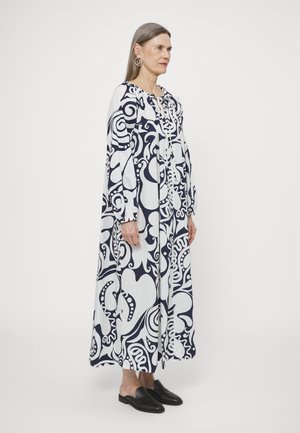 SALMA - Robe longue - navy/white