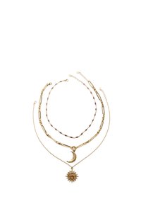 SET OF 3 MOON AND SUN - Halskæder - gold-coloured