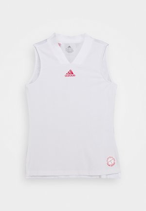 MATCH TANK - T-shirt de sport - white/scarlet