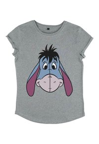Henry Tiger WINNIE THE POOH EYORE BIG FACE - T-shirt med print - melange grey