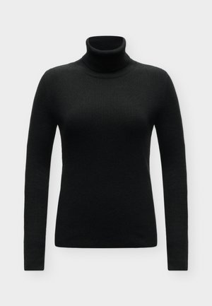 Marc O'Polo, KNIT PULLOVERS LONGSLEEVE, TURTLE RIB - Strickpullover - coal grey melange