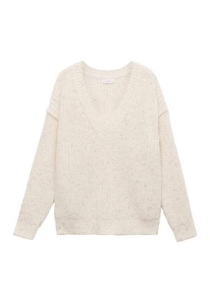 Stickad tröja - off-white