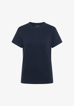 Mustang, Basic T-shirt - blau