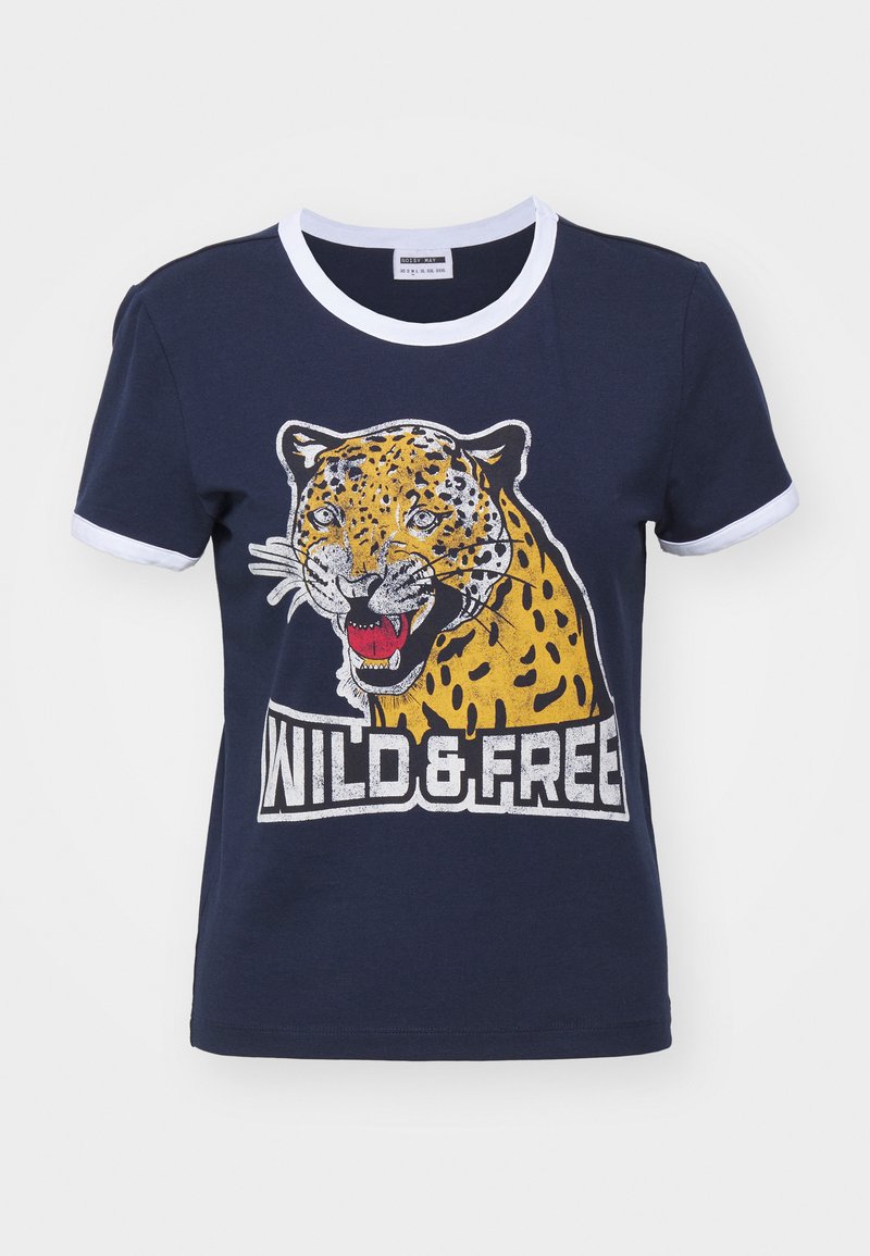 Noisy May T-shirt print donkerblauw