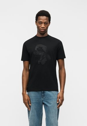 CREWNECK - Nyomott mintás póló - black