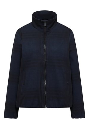 Cecil, KARIERTE JACKE IN WOLLOPTIK MIT STEHKRAGEN - Giacca leggera - urban dark blue melange