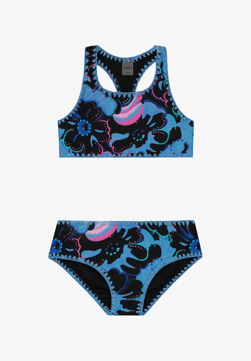 The Sunshine Brand CHARLIE RACERBACK SET - Bikini - blue botanic passiflora
