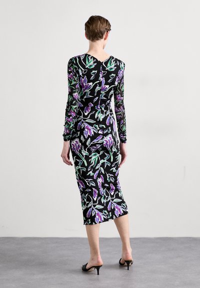 Diane von Furstenberg VIVIANNE DRESS - Denní šaty - black/multicoloured
