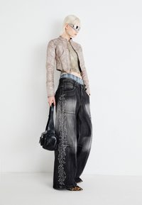 Jaded London CORSET JACKET - Jakna iz umetnega usnja - brown