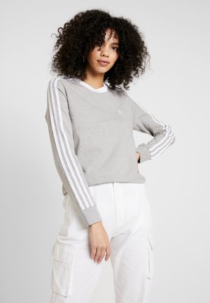 Camiseta de manga larga - medium grey heather/white