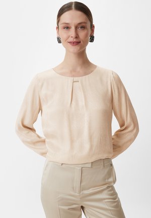 AUS STRUKTURIERTEM  - Blouse - helles beige