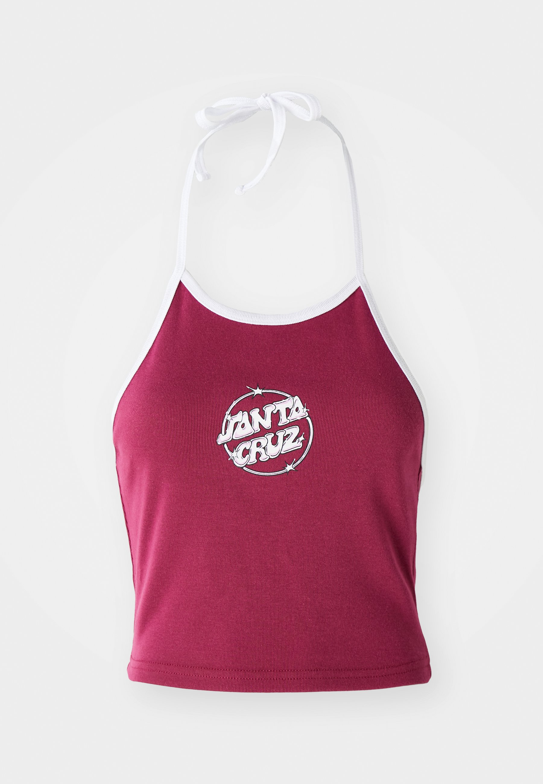 売れ筋商品|||サンタクルーズ Tシャツ レディース トップス GLINT FRONT HALTER  - Top - sangria/white Santa Cruz GLINT FRONT HALTER - Top - sangria/white/light