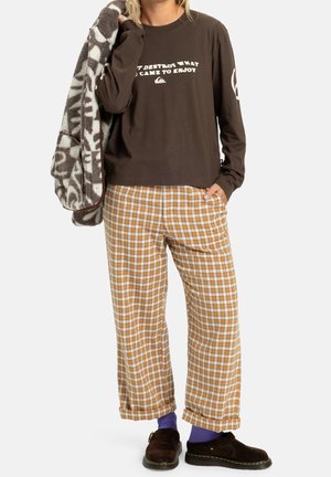 Langærmet T-shirt - brown