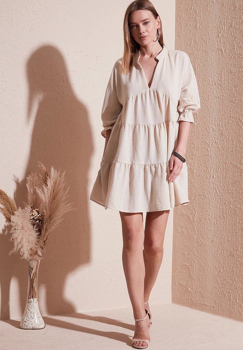 LELA REGULAR FIT - Day dress - stone - Zalando.ie
