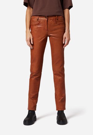 DORIN - Leather trousers - brown