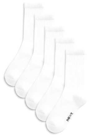 5 PACK RICH CUSHIONED FOOTBED - Ponožky - white