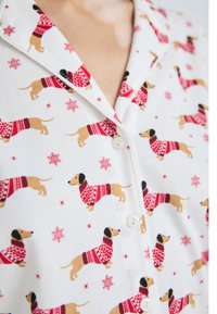 LASCANA XMAS PYJAMA SET - Pyjama - weiß gemustert