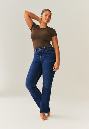 Next, REGULAR FIT - HOURGLASS STRETCH  - Jeans Bootcut - dark blue