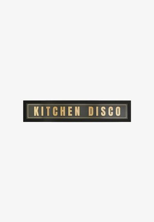 Next, KITCHEN DISCO SLOGAN FRAMED WALL ART UNISEX - Wallpaper - black and gold-coloured