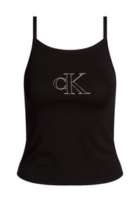 OUTLINED STRAPPY TANK - Top - black