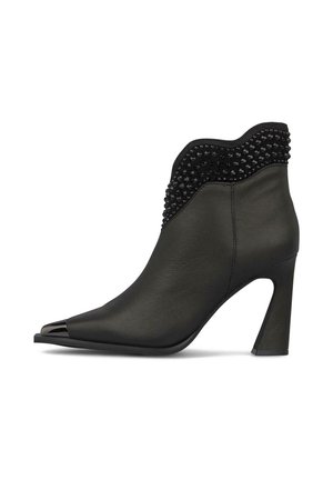 CON PUNTERA AFILADA Y CIERRE CON CREMALLERA - Botines de tacón - black