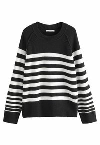 Next CREW NECK - Džemper - black white stripe