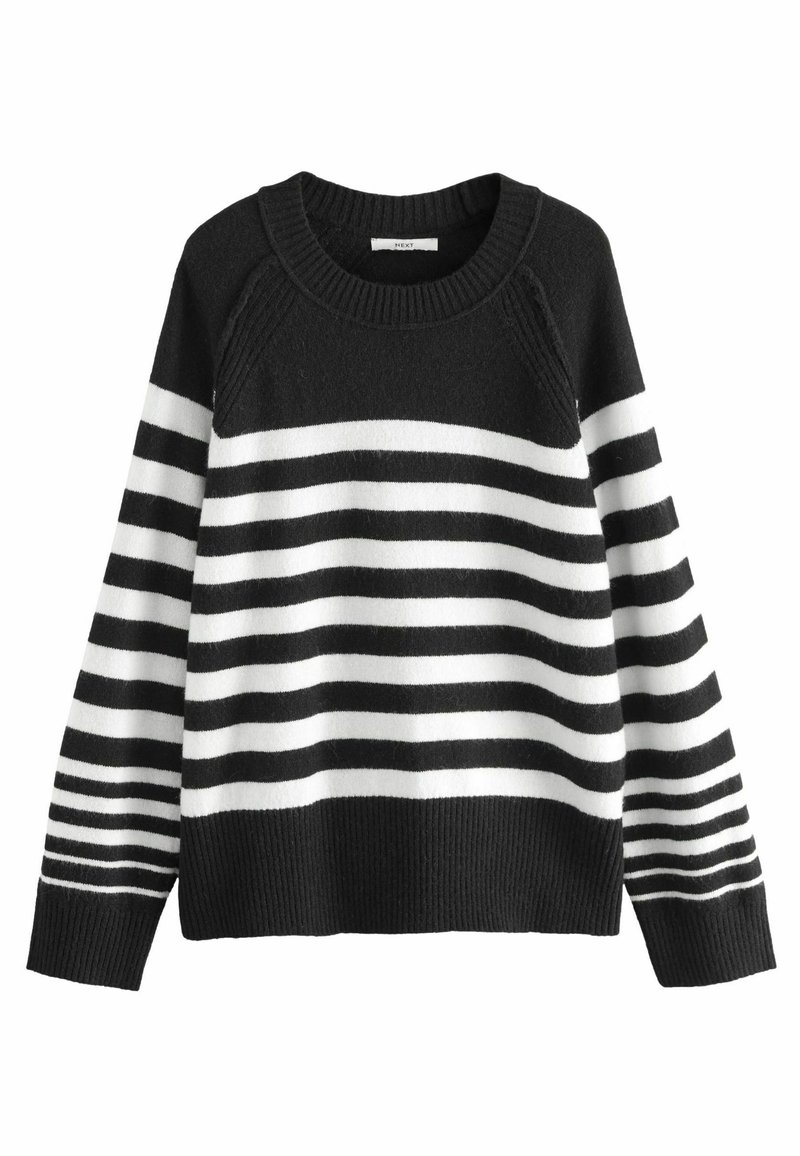 Next CREW NECK - Džemper - black white stripe