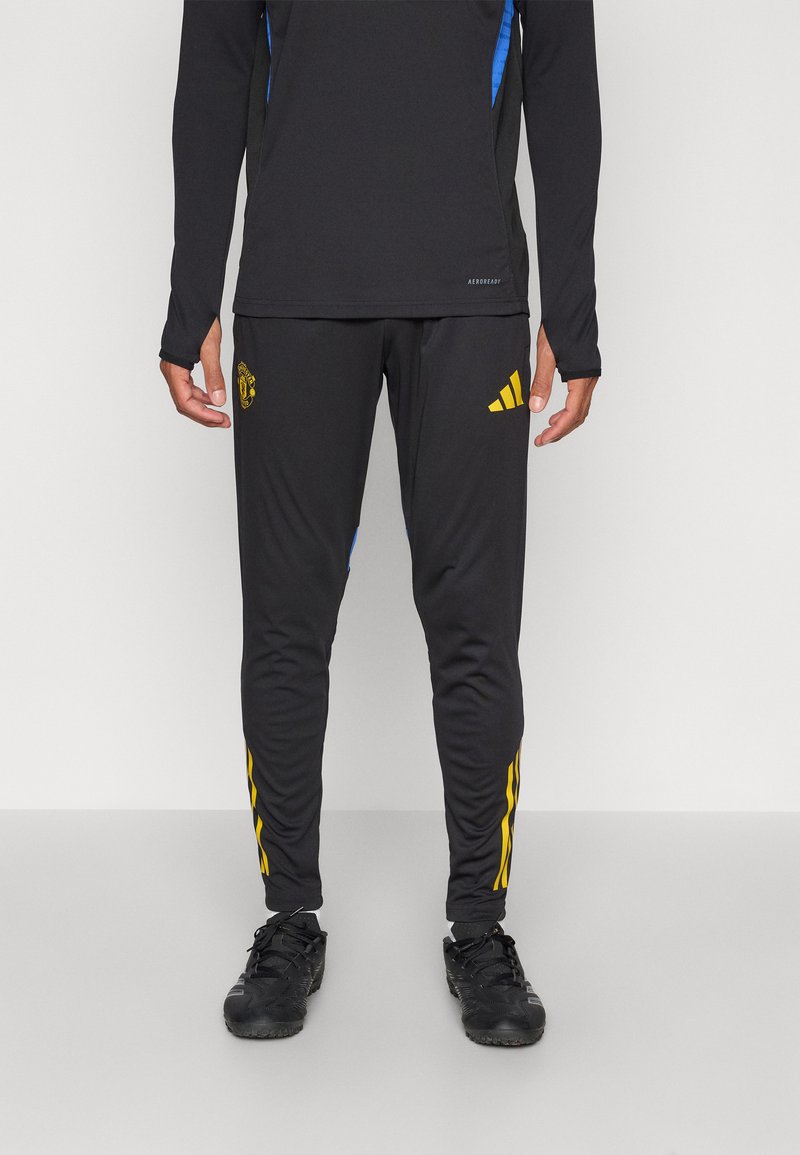 adidas Performance MANCHESTER UNITED PANT - Klubu apģērbs - black/blue/tribe yellow