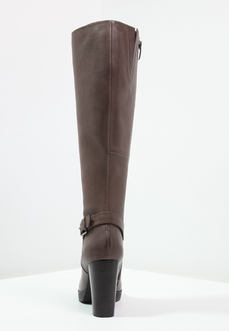 Bottes Bruno Premi En Cuir Nubuck Gris - Pointure 38 - Talon Haut >7cm - Neuves Avec Boîte