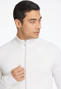 Lindbergh O-NECK STRUCTURE - Felpa con zip - off white