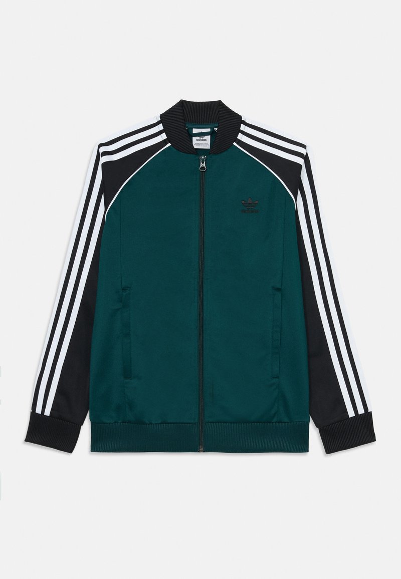 adidas Originals TRACK UNISEX - Majica s kapuljačom i patentnim zatvaračem - aurora ivy