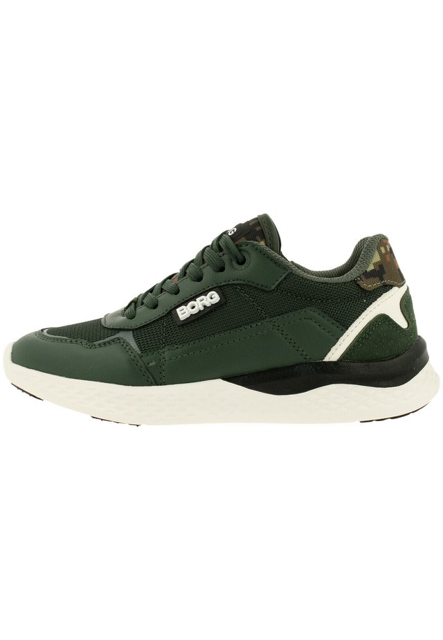 Sneakers laag - green white