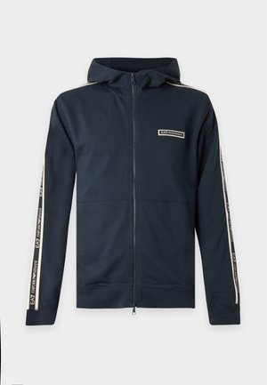 EA7 Emporio Armani, TRAIN LOGO SERIES HOODIE TAPE - Mikina so zipsom - blue