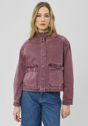 COL MONTANT - Veste en jean - pourpre