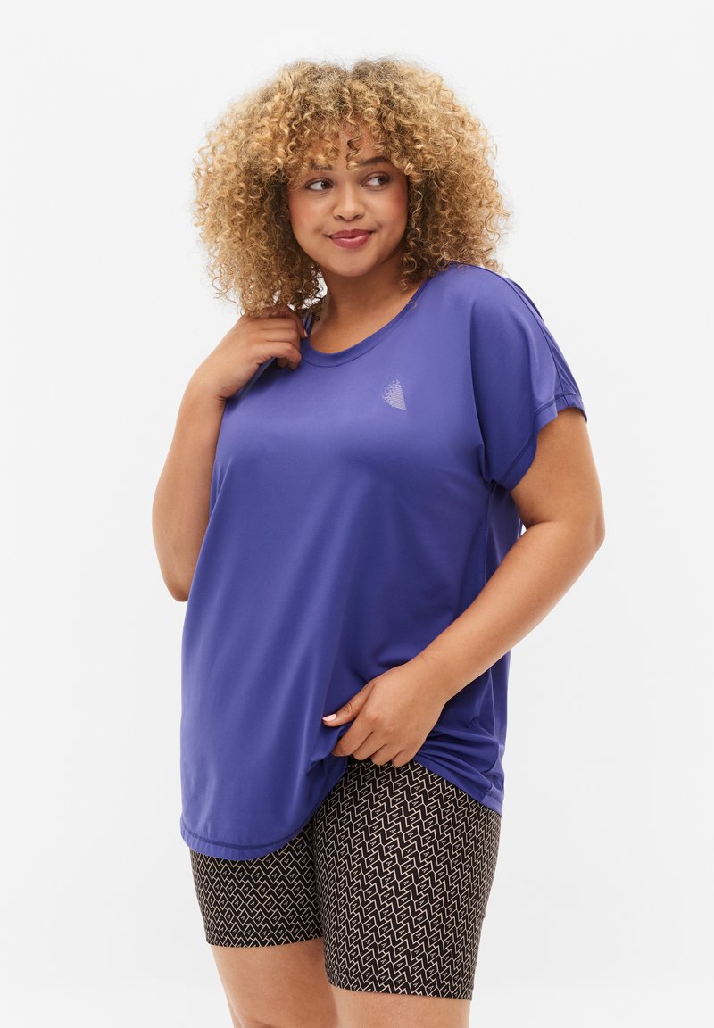 Active by Zizzi KURZARM - T-shirt basic - liberty
