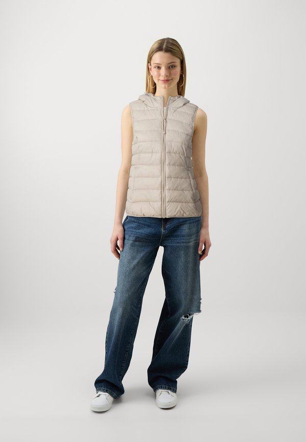 ONLNEWTAHOE HOOD - Waistcoat - pumice stone4