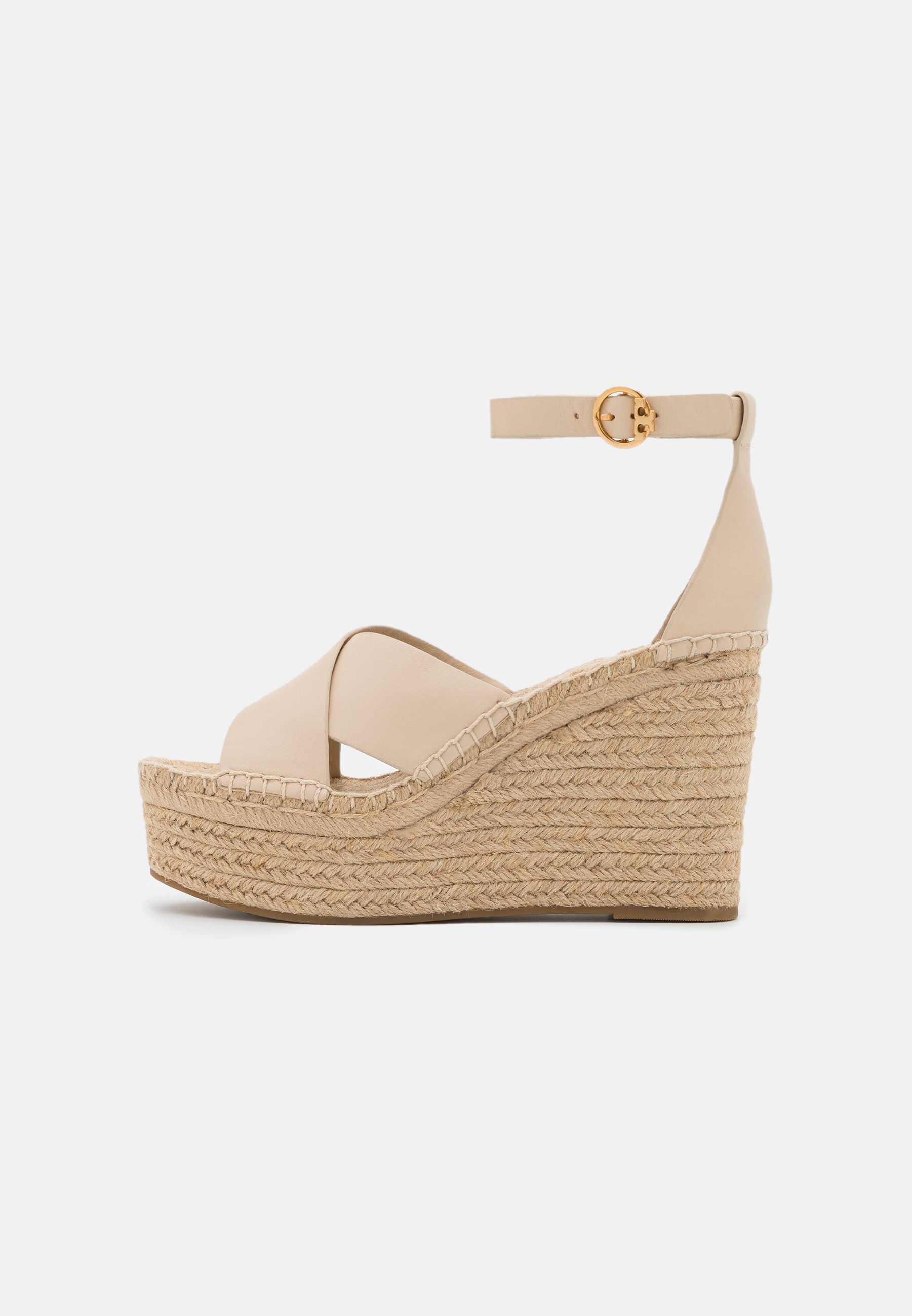 tory burch white wedges
