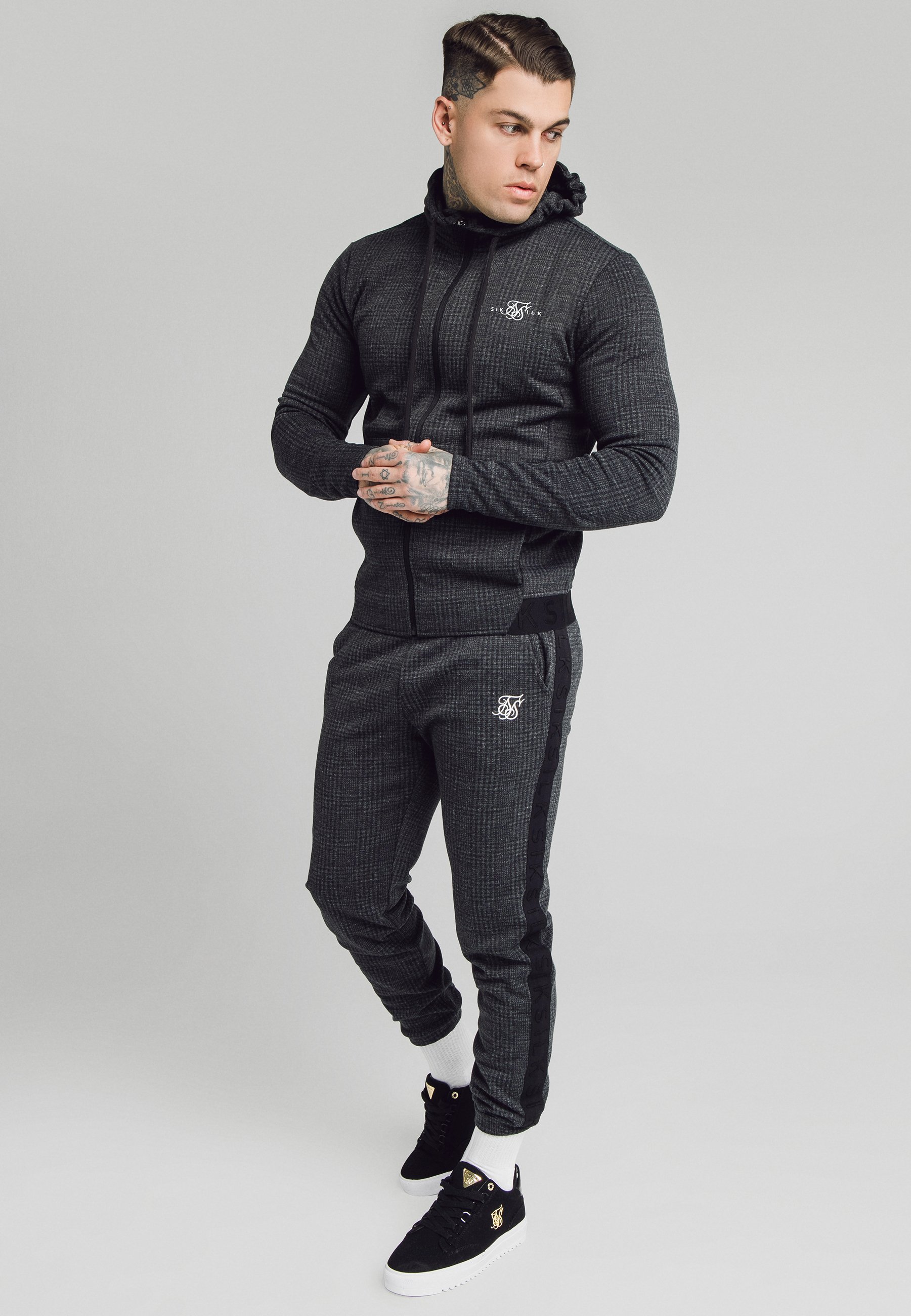 Men TONAL CHECK AGILITY ZIP THROUGH HOODIE - Summer jacket Men TONAL CHECK AGILITY ZIP THROUGH HOODIE - Summer jacket