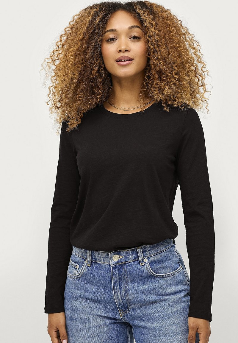 Ellos Collection Langarmshirt - tiefschwarz