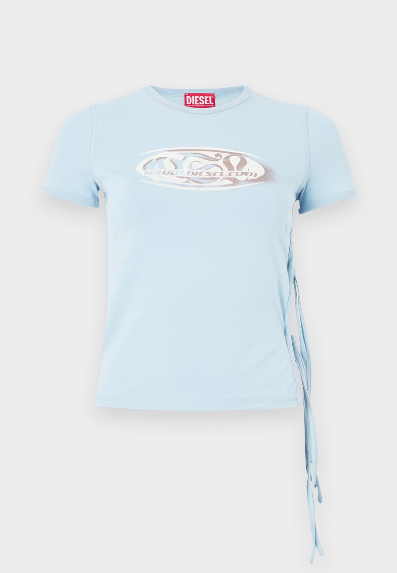 Diesel T-shirt print lichtblauw