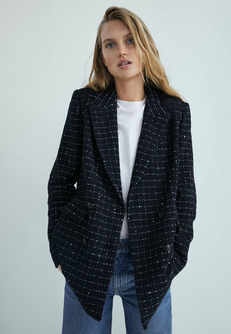 massimo dutti blue coat