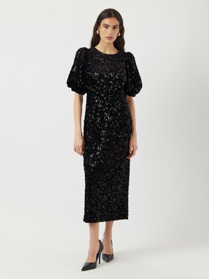 YASSOFIE 2/4 SEQUIN MIDI SHOW - Cocktailkjole - black