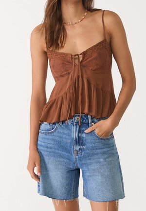 Denim shorts - light-blue denim