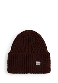 ELEVATED HERITAGE BEANIE - Kootud müts - rich brown