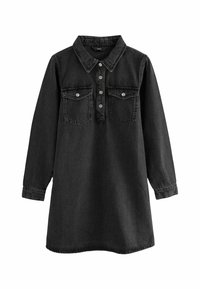 Next HALF PLACKET TALL - REGULAR FIT - Robe en jean - black