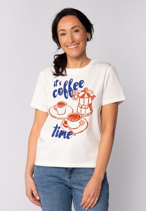 ITS COFFEE TIME - T-shirt imprimé - off white