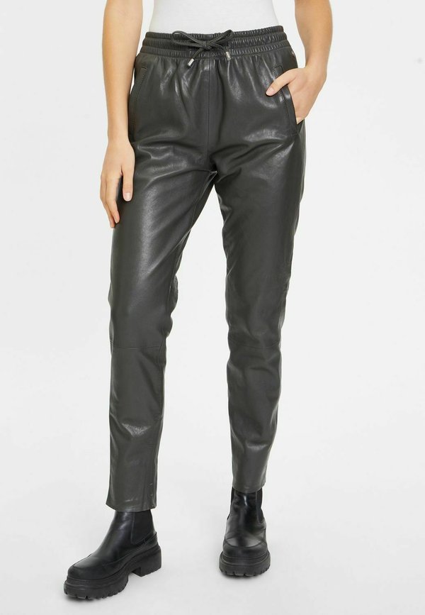 GWTARIZA LGARYV - Lederhose - dark olive